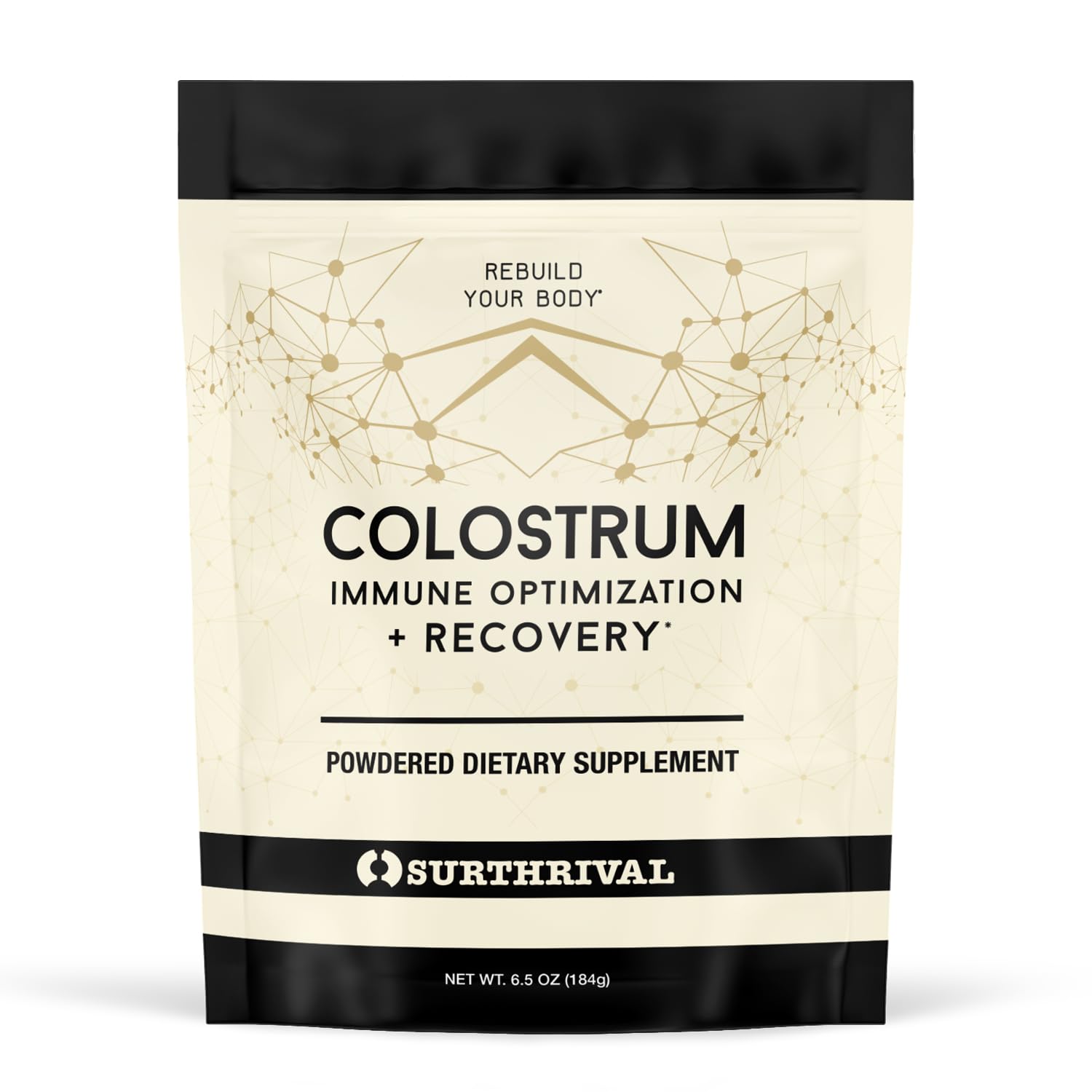 Surthrival Colostrum Powder 6.5oz bottle label