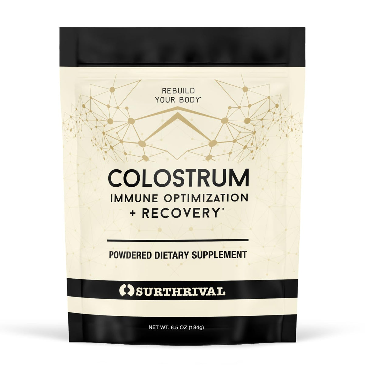Surthrival Colostrum Powder 6.5oz bottle label