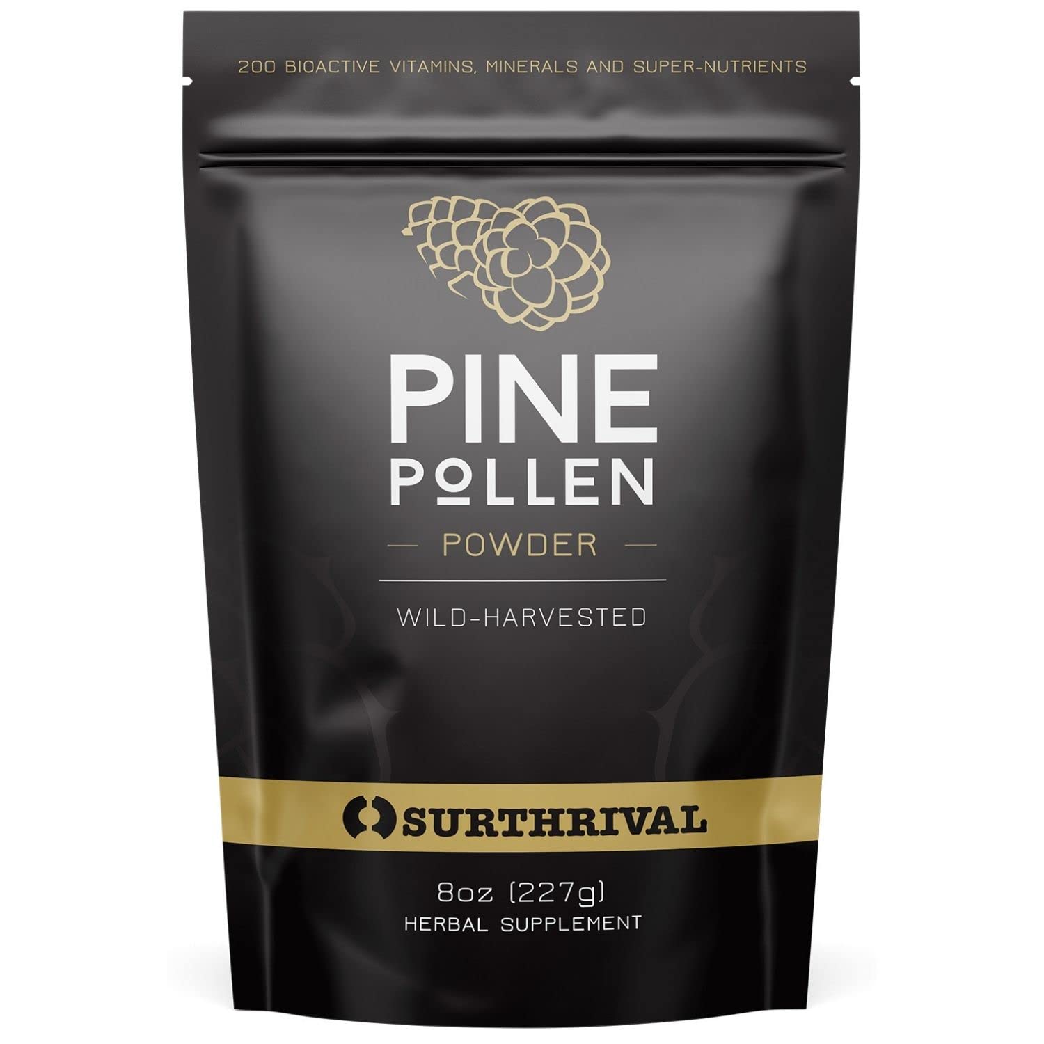 Surthrival Pine Pollen Powder 8 oz jar – wild harvested