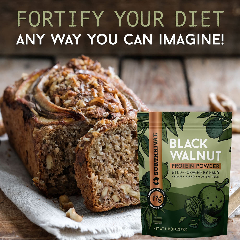 Surthrival vegan paleo gluten-free symbols indicate dietary compatibility.