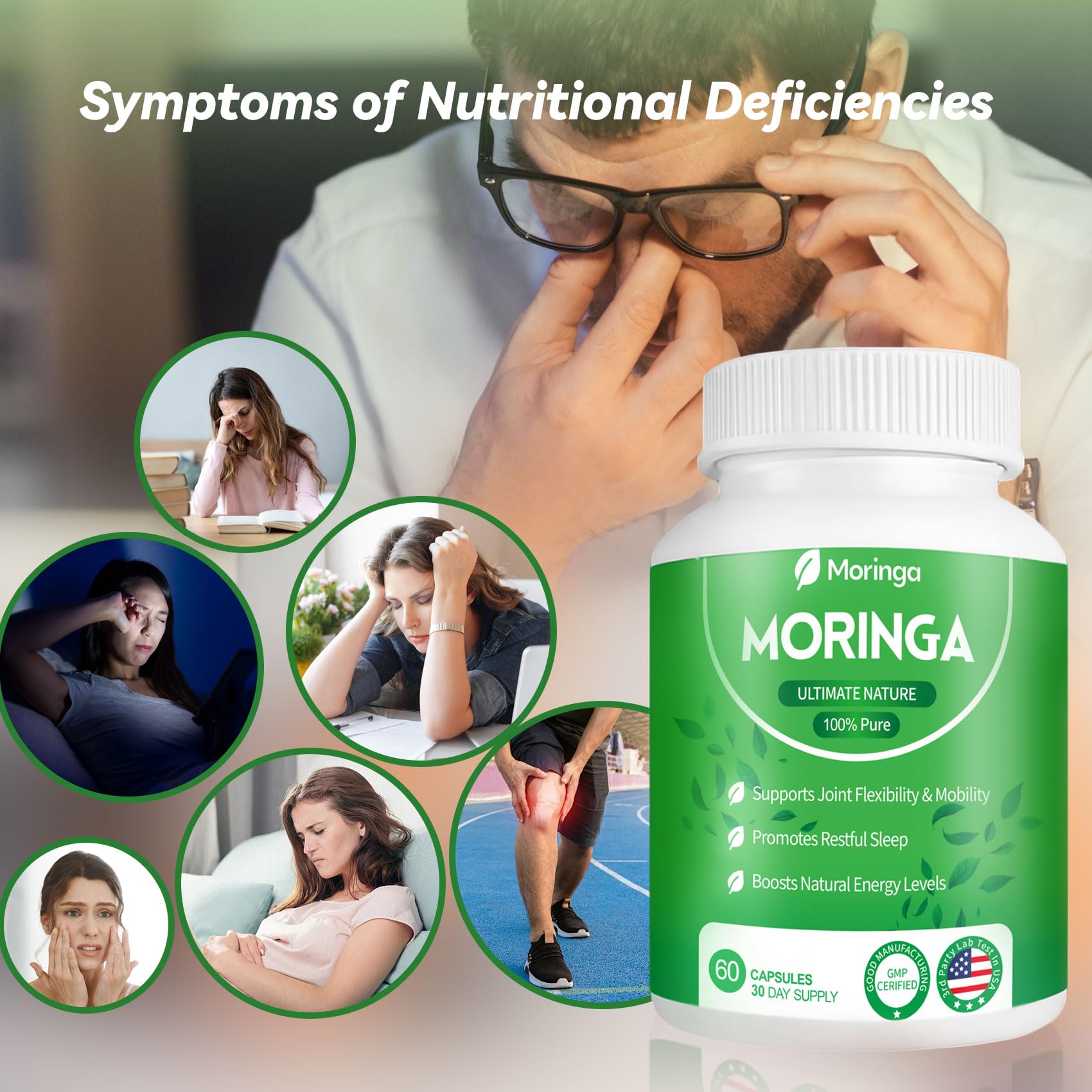 Sustainably farmed moringa leaves used for capsules