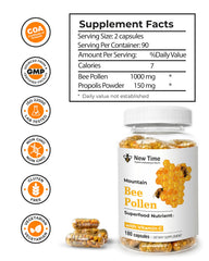 Sustainably harvested bee pollen capsules