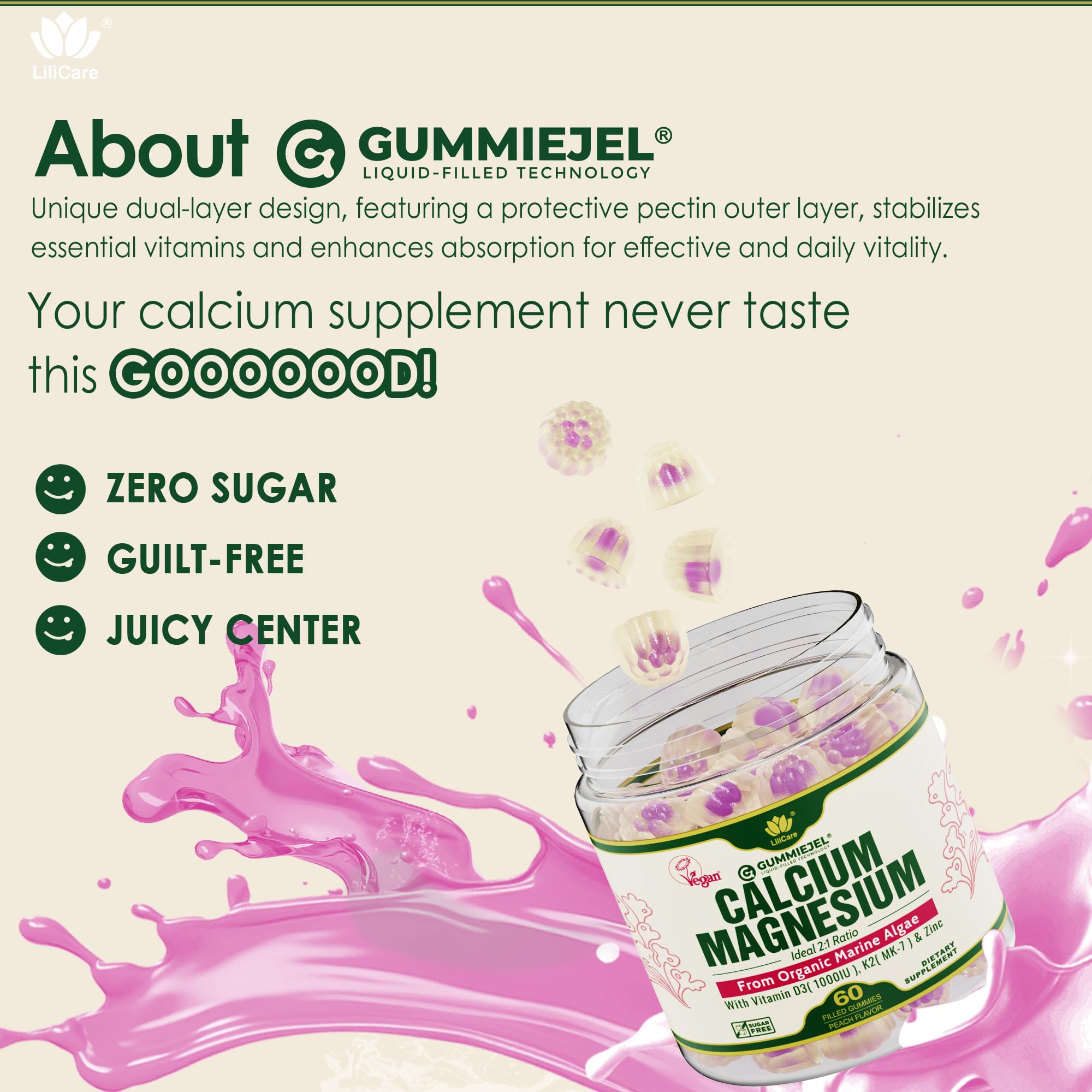 Sustainably sourced red algae calcium