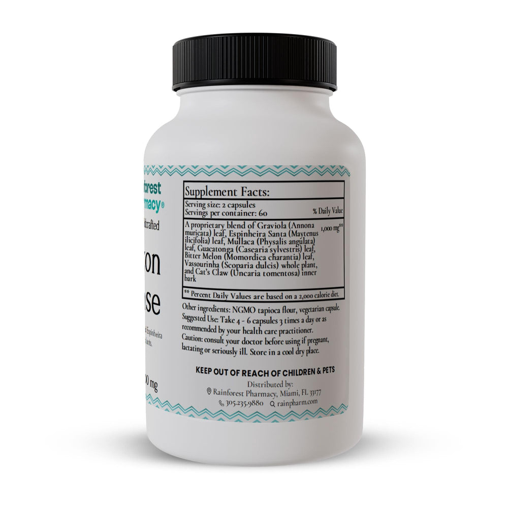Sustainably sourced, wildcrafted Amazon rainforest ingredients in capsules