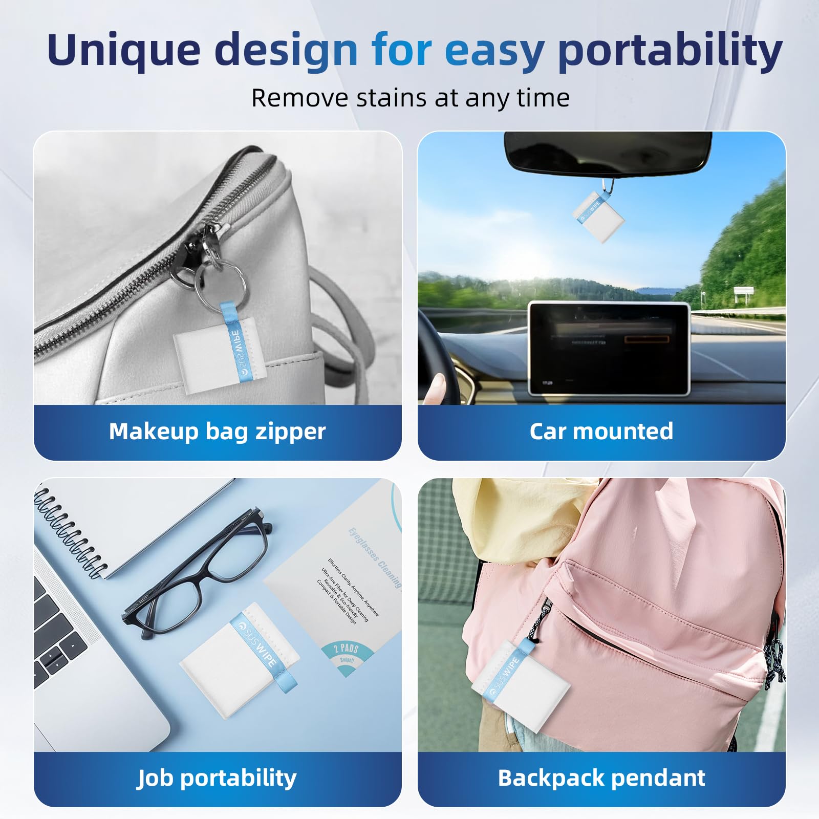 SusWipe cleaning a camera lens