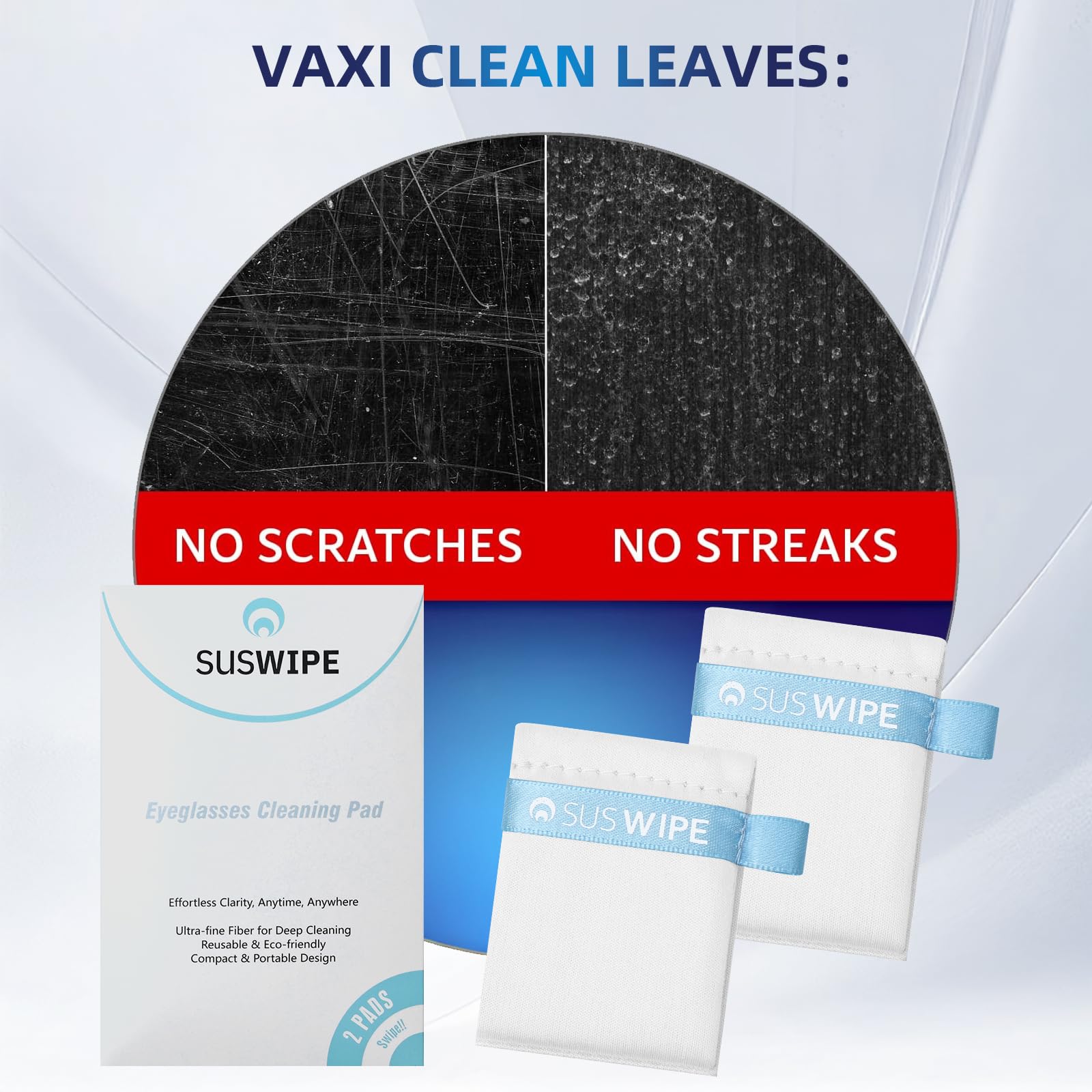 SusWipe cleaning a smartphone screen