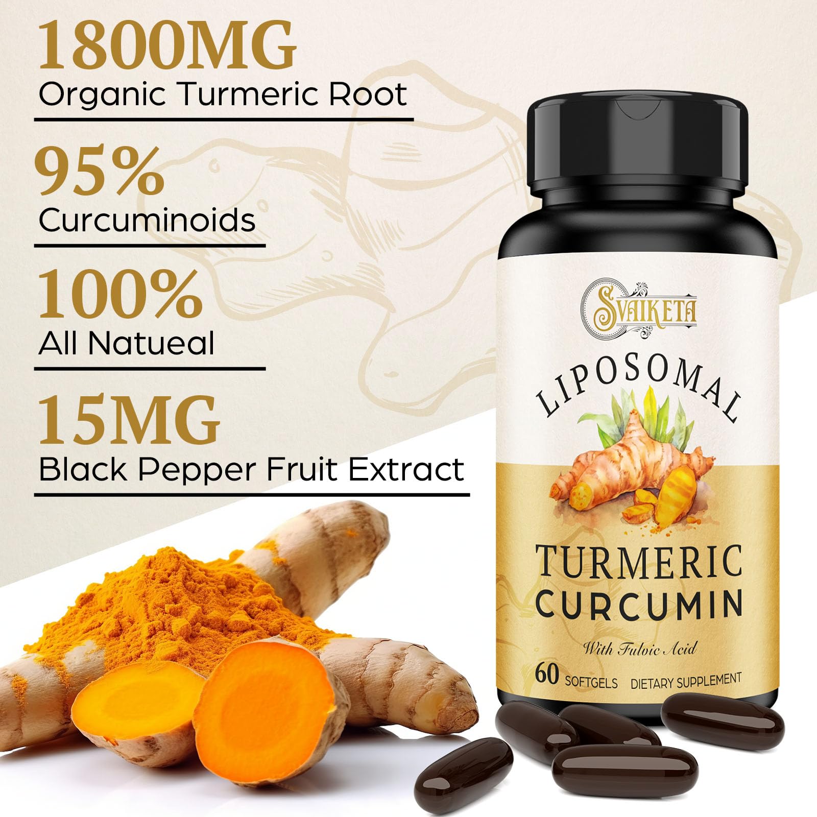 Liposomal delivery technology concept for turmeric curcumin
