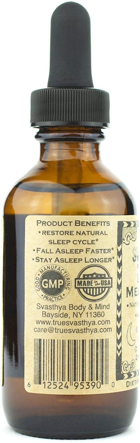 Lemon-flavored melatonin liquid with dropper