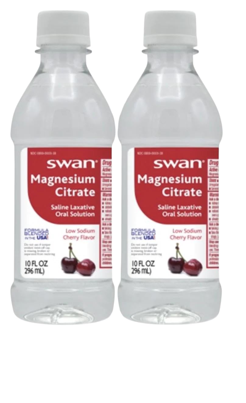 Swan Magnesium Citrate Cherry Flavor Oral Solution - 2 x 10 oz bottles