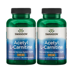 Swanson Acetyl-L-Carnitine 100 Veggie Capsules 2-Pack front view