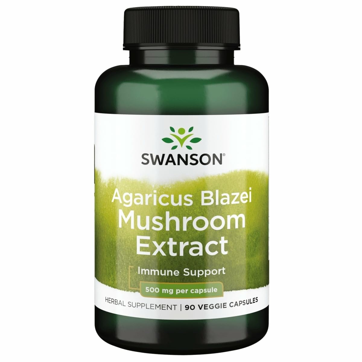 Swanson Agaricus Blazei Mushroom Extract bottle – 500 mg, 90 capsules