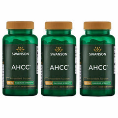 Swanson AHCC Maximum Strength 60 capsules (500 mg) – 3 pack – front view