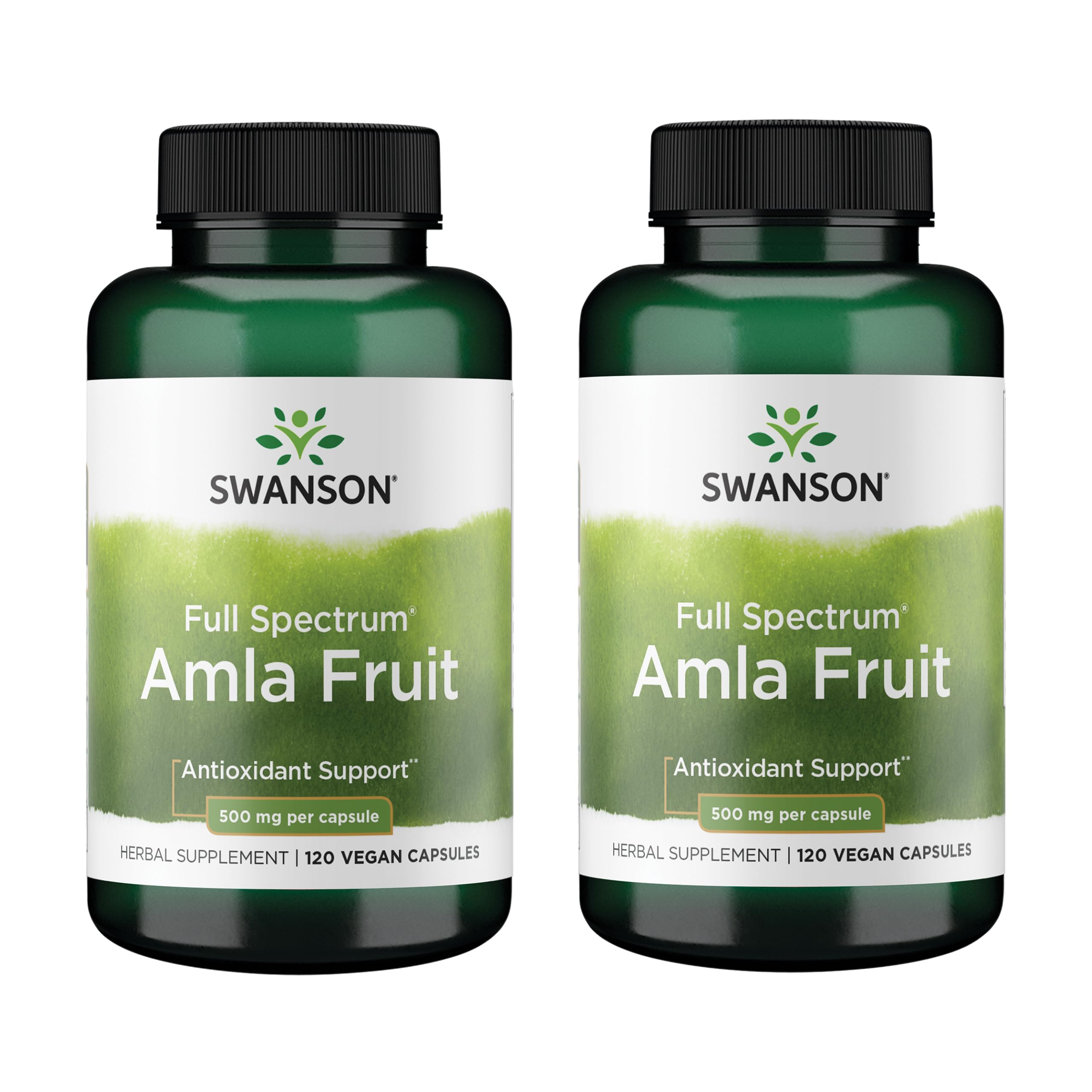 Swanson Amla Full Spectrum bottle label with 120 capsules