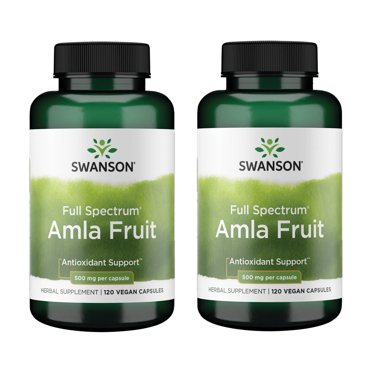 Swanson Amla Full Spectrum bottle label with 120 capsules