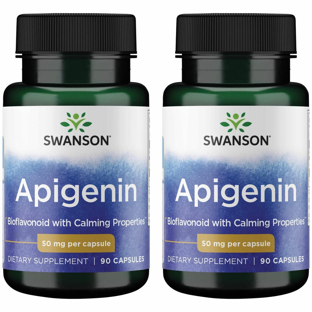 Swanson Apigenin-Bioflavonoid Supplement bottle and 2-pack packaging