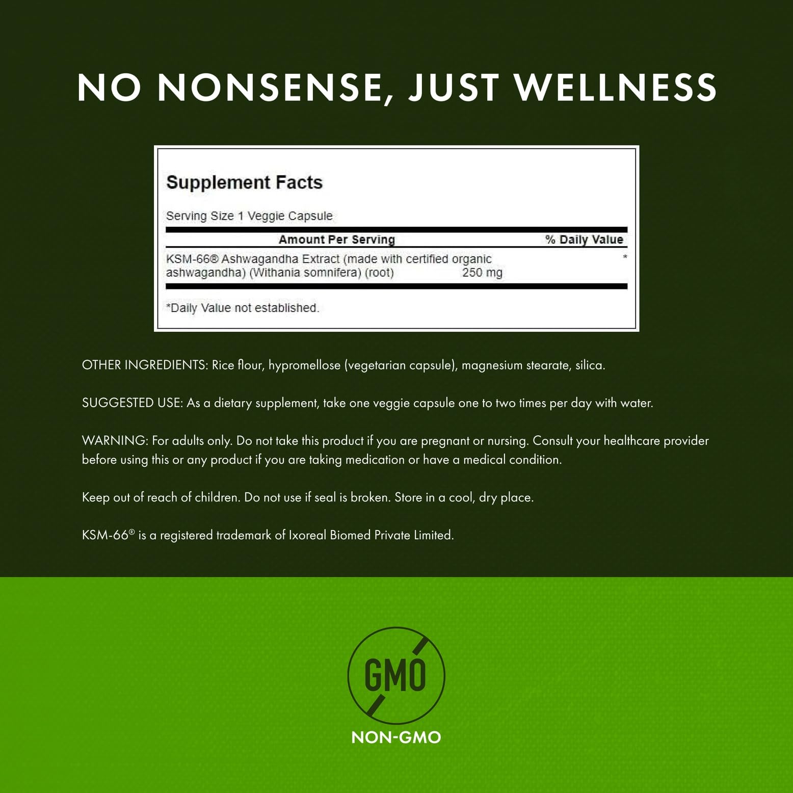 Close-up of ashwagandha ingredients in the formula