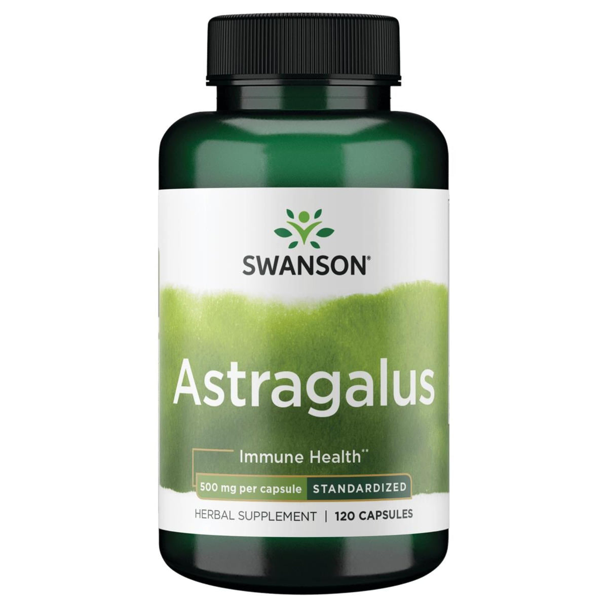 Swanson Astragalus Standardized 500 mg bottle - front view