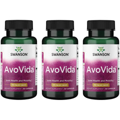 Swanson Avovida 100 mg - 60 capsules (3 pack) with avocado/soy unsaponifiables