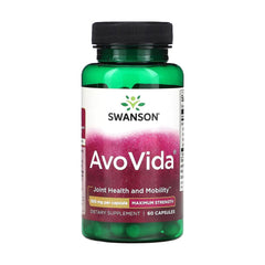 Swanson AvoVida avocado and soybean unsaponifiables capsules bottle (60 capsules, 300 mg) - 3 pack