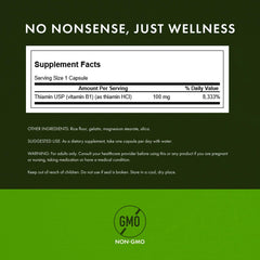 Swanson Vitamin B1 Thiamin capsules in bottle