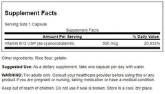 Graphic illustrating energy and cardiovascular health benefits of Vitamin B-12 (Cyanocobalamin)