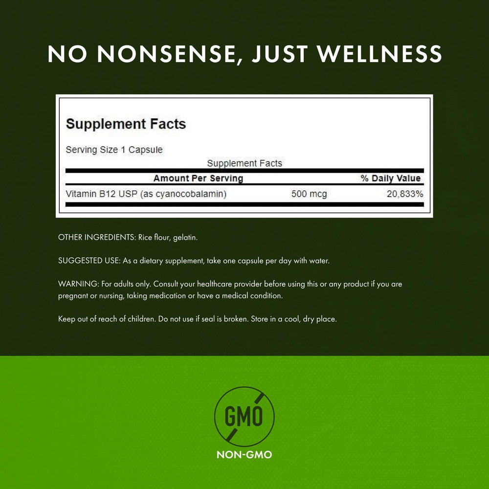 Two Swanson B12 bottles in a 2-pack display