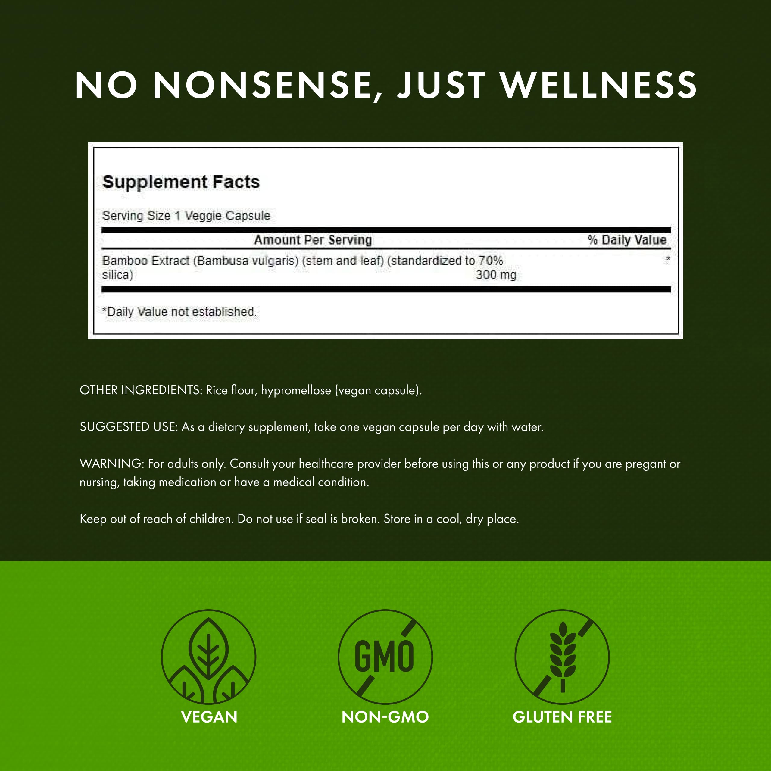 Close-up of Bamboo Extract bottle