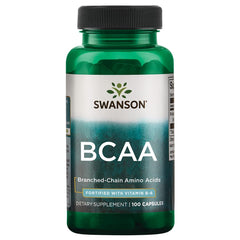 Swanson BCAA 100 caps bottle front view