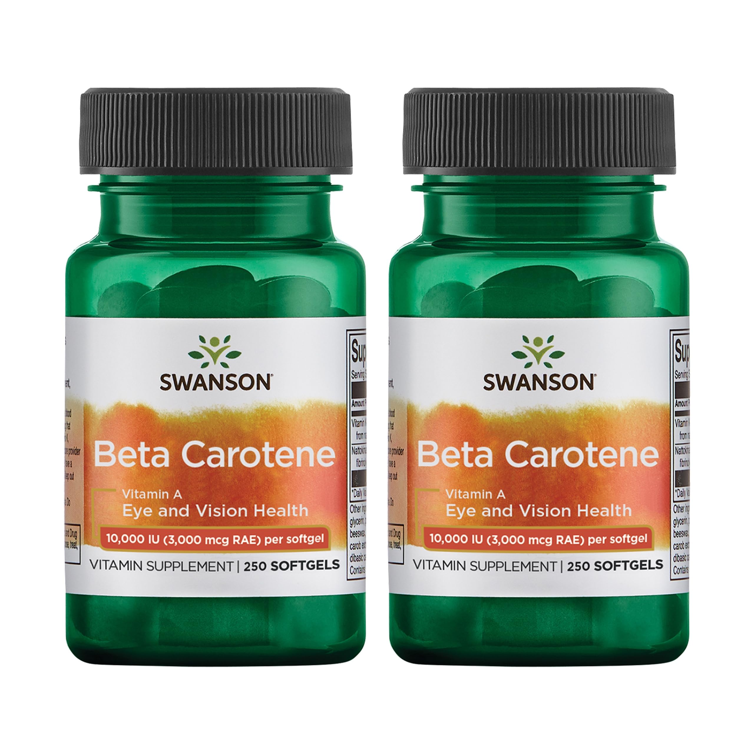 Swanson Beta-Carotene softgel with 3000 mcg per capsule