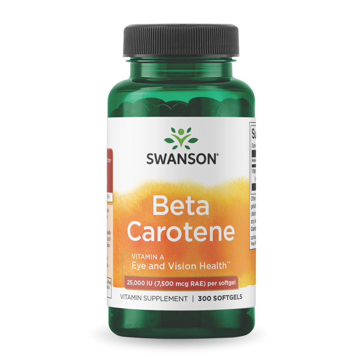 Swanson Beta-Carotene 25000 IU softgels bottle