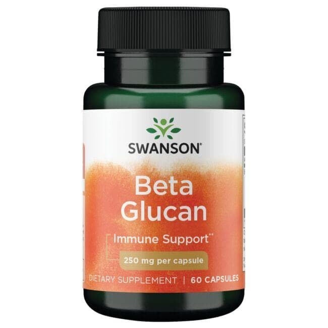 Nutrition facts panel for Swanson Beta Glucan 250mg