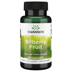 Swanson Bilberry Fruit 470 mg bottle, 100 capsules