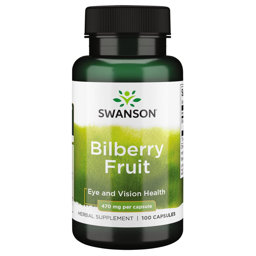 Swanson Bilberry Fruit 470 mg bottle – 100 capsules