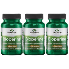 Swanson Bioperine 10 mg 60 Caps - 3 Pack