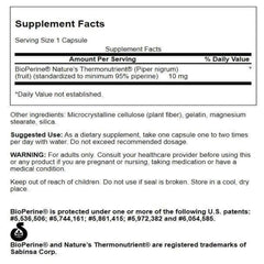 Bioperine 10 mg capsules close-up