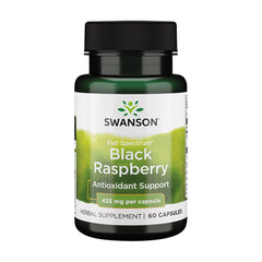 Swanson Black Raspberry bottle with label - 60 capsules, 425 mg each - Herbal supplement