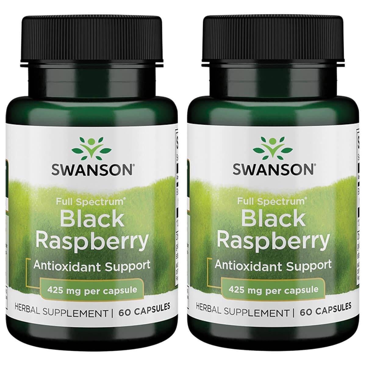 Swanson Black Raspberry Herbal Supplement - 2 Pack, 60 Capsules, 425mg each