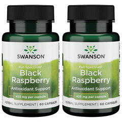 Swanson Black Raspberry Herbal Supplement - 2 Pack, 60 Capsules, 425mg each