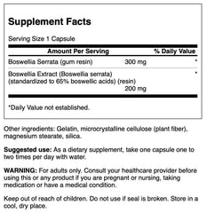Close-up of Swanson Boswellia Serrata packaging and capsules
