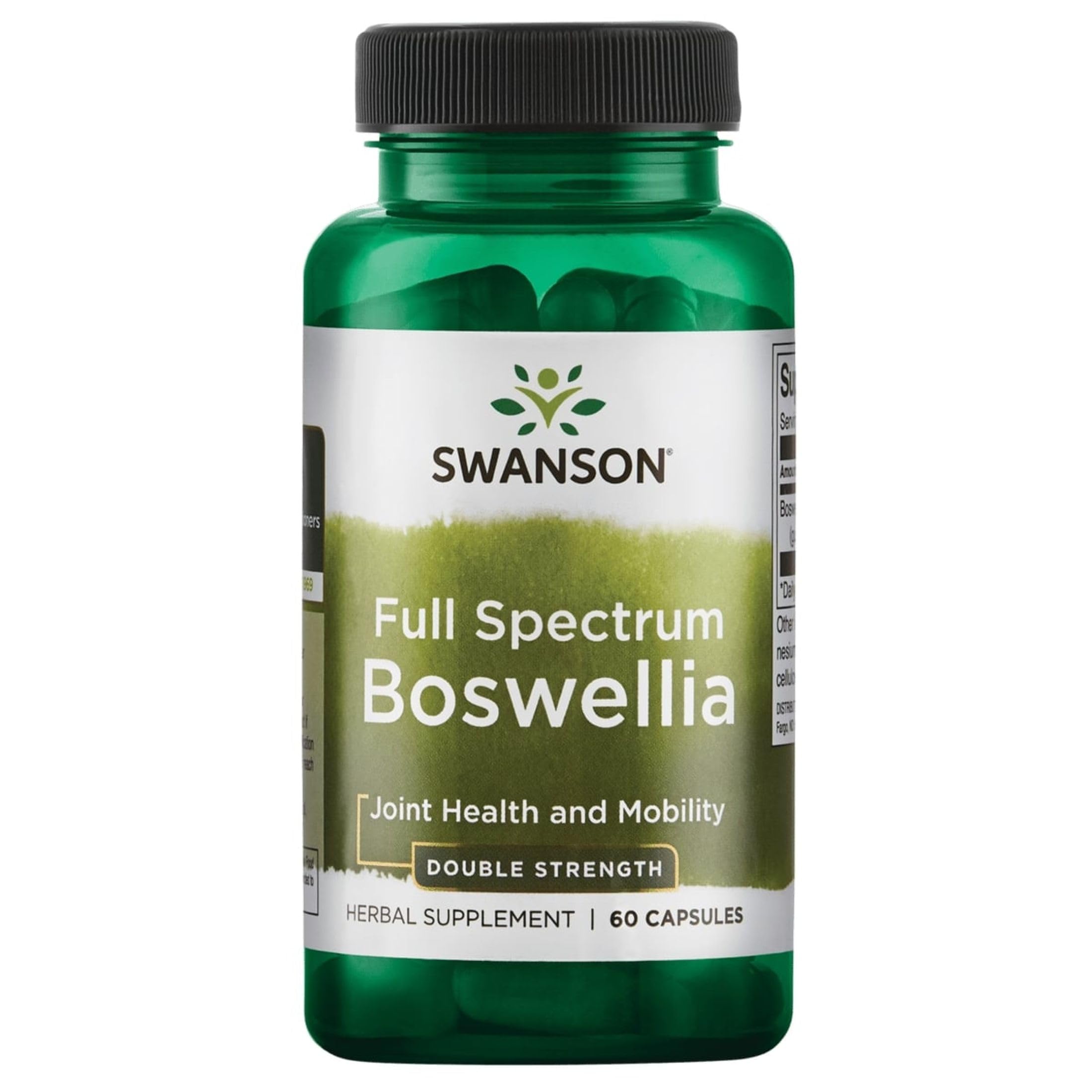 Swanson Double Strength Boswellia bottle with 60 capsules
