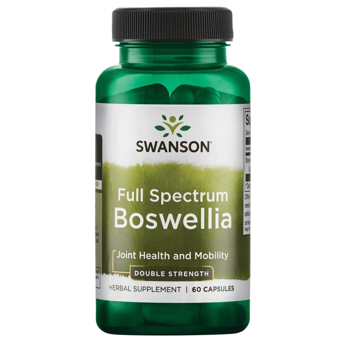 Swanson Double Strength Boswellia bottle with 60 capsules