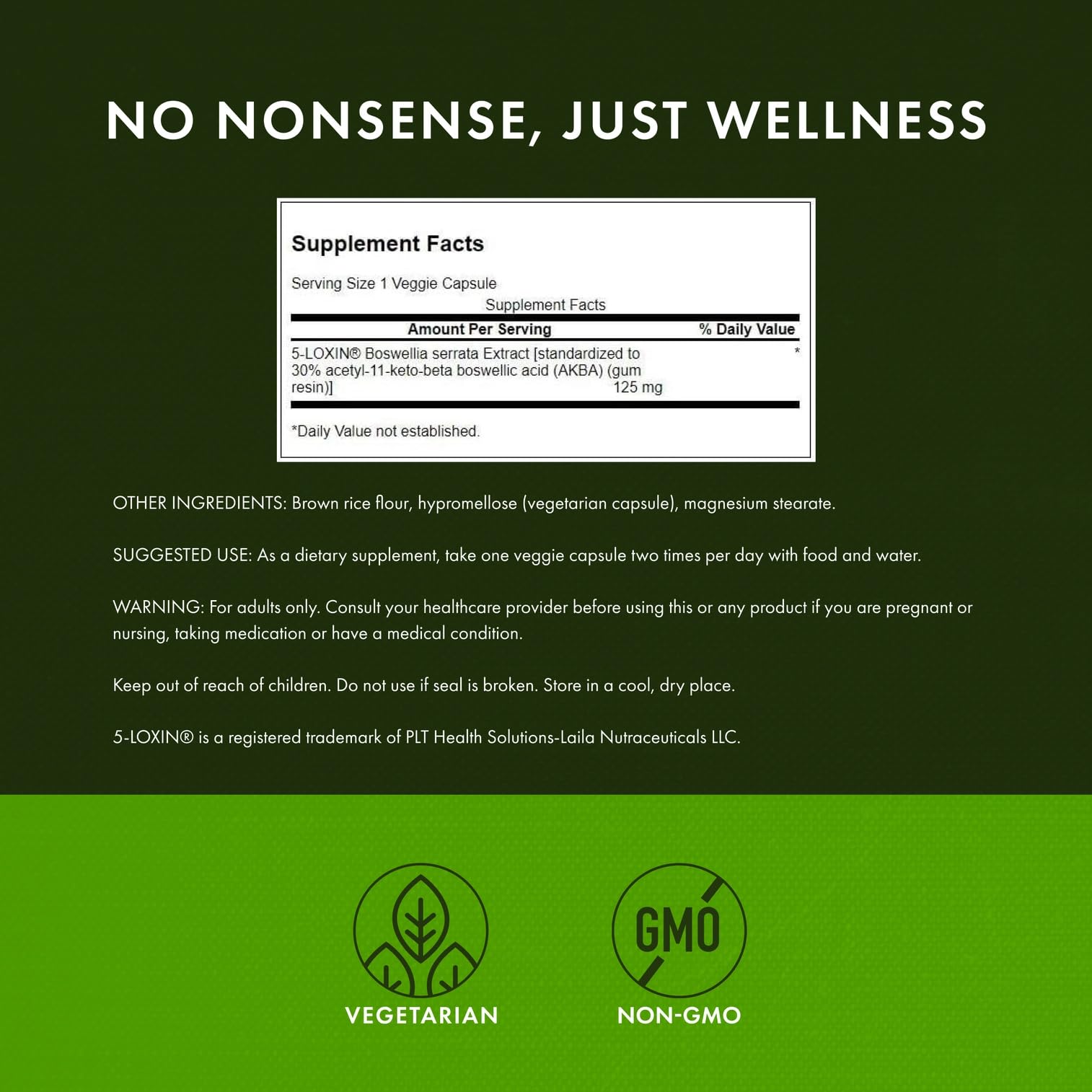 Packaging showing Swanson Boswellia Serrata Extract 125 mg 3-pack