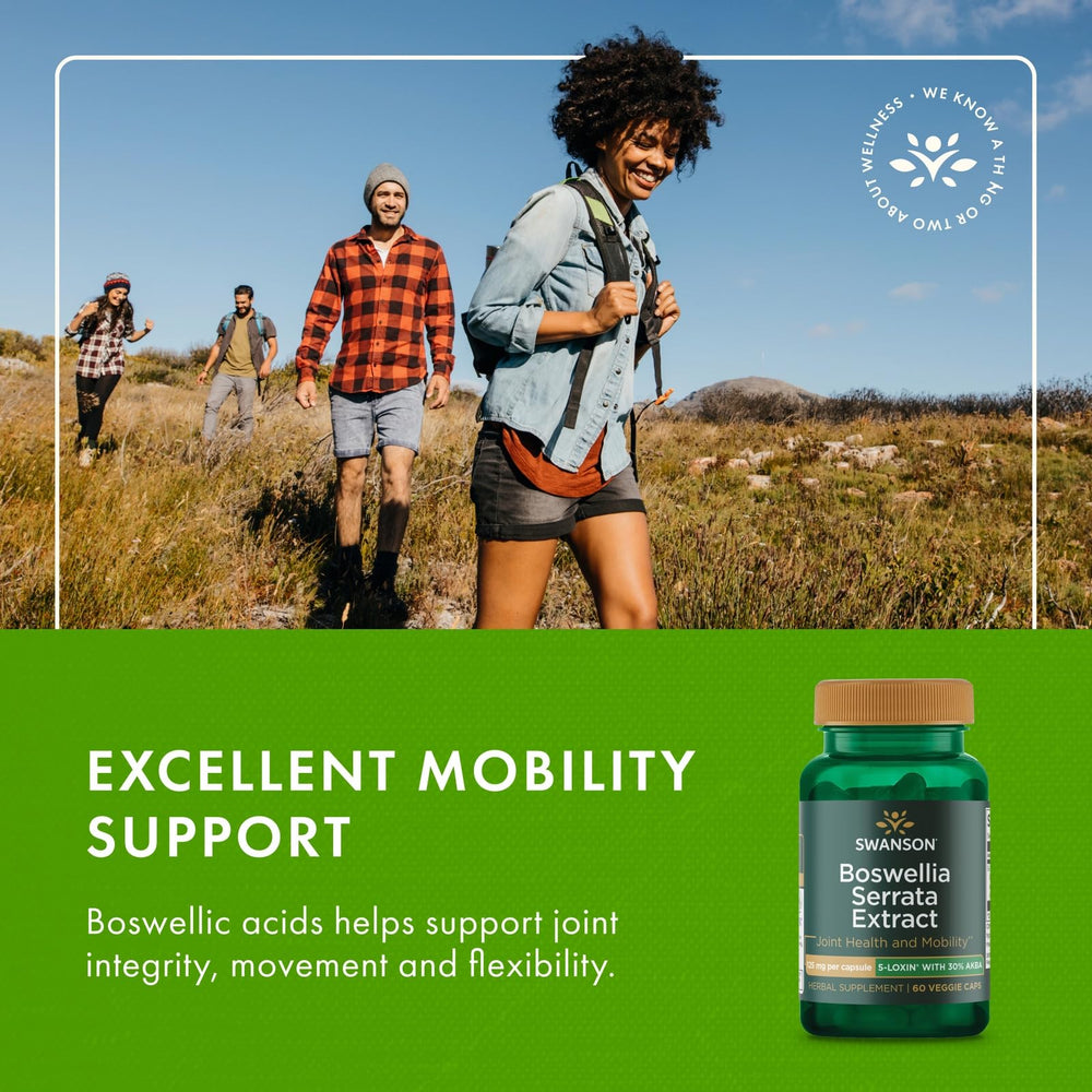 Three Swanson Boswellia Serrata 125 mg bottles in a 3-pack