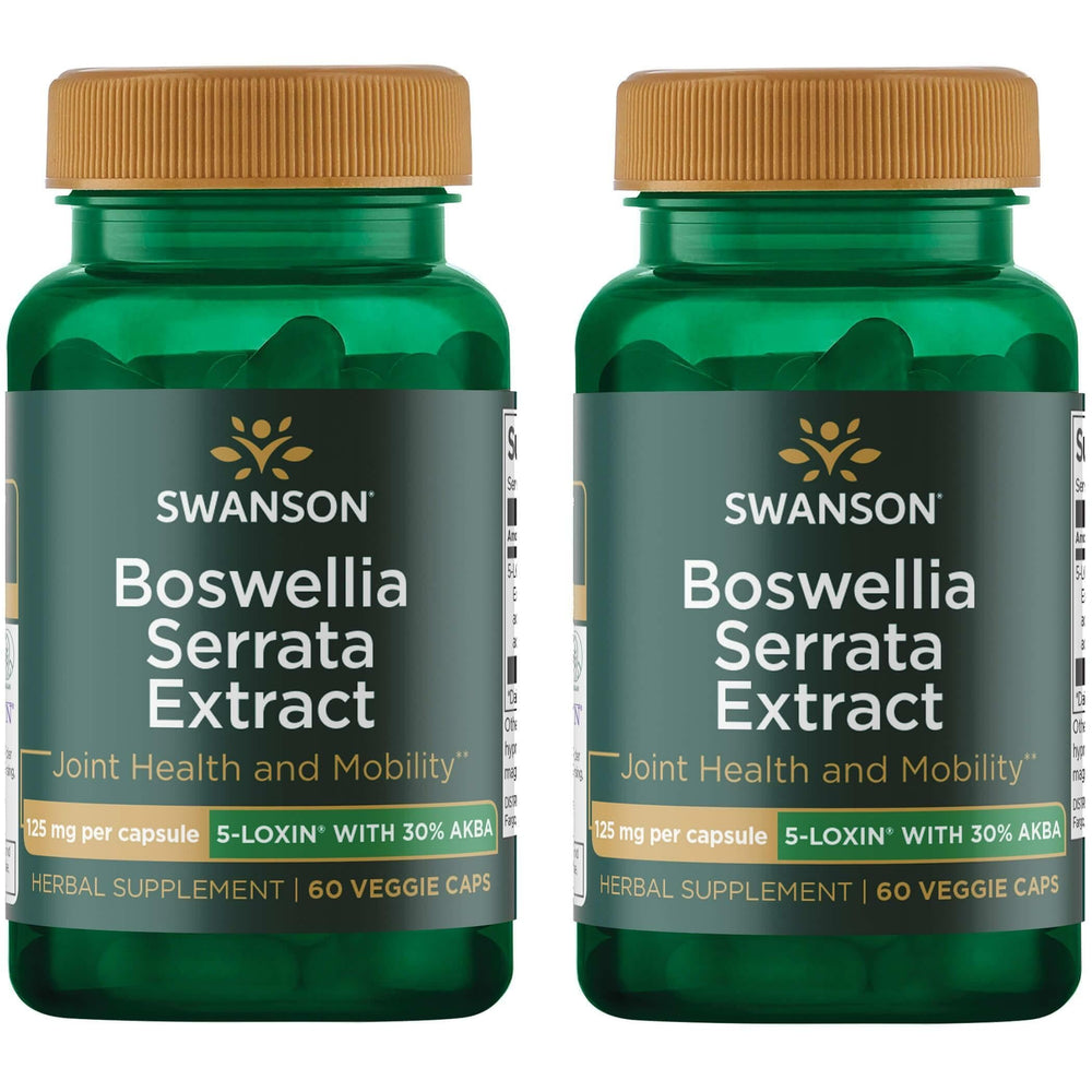 Swanson Boswellia Serrata Extract 125 mg 60 vegan capsules 2-pack hero image