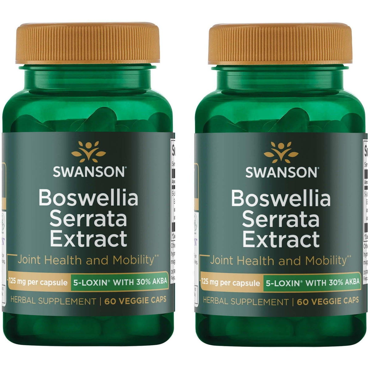 Swanson Boswellia Serrata Extract 125 mg 60 vegan capsules 2-pack hero image