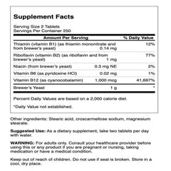 Close-up of Swanson's Brewer's Yeast tablets
