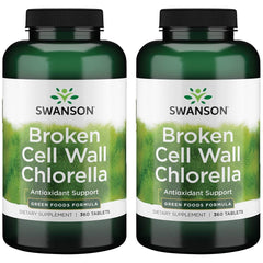 Swanson Broken Cell Wall Chlorella 500 mg 360 Tabs (2 Pack) - product image