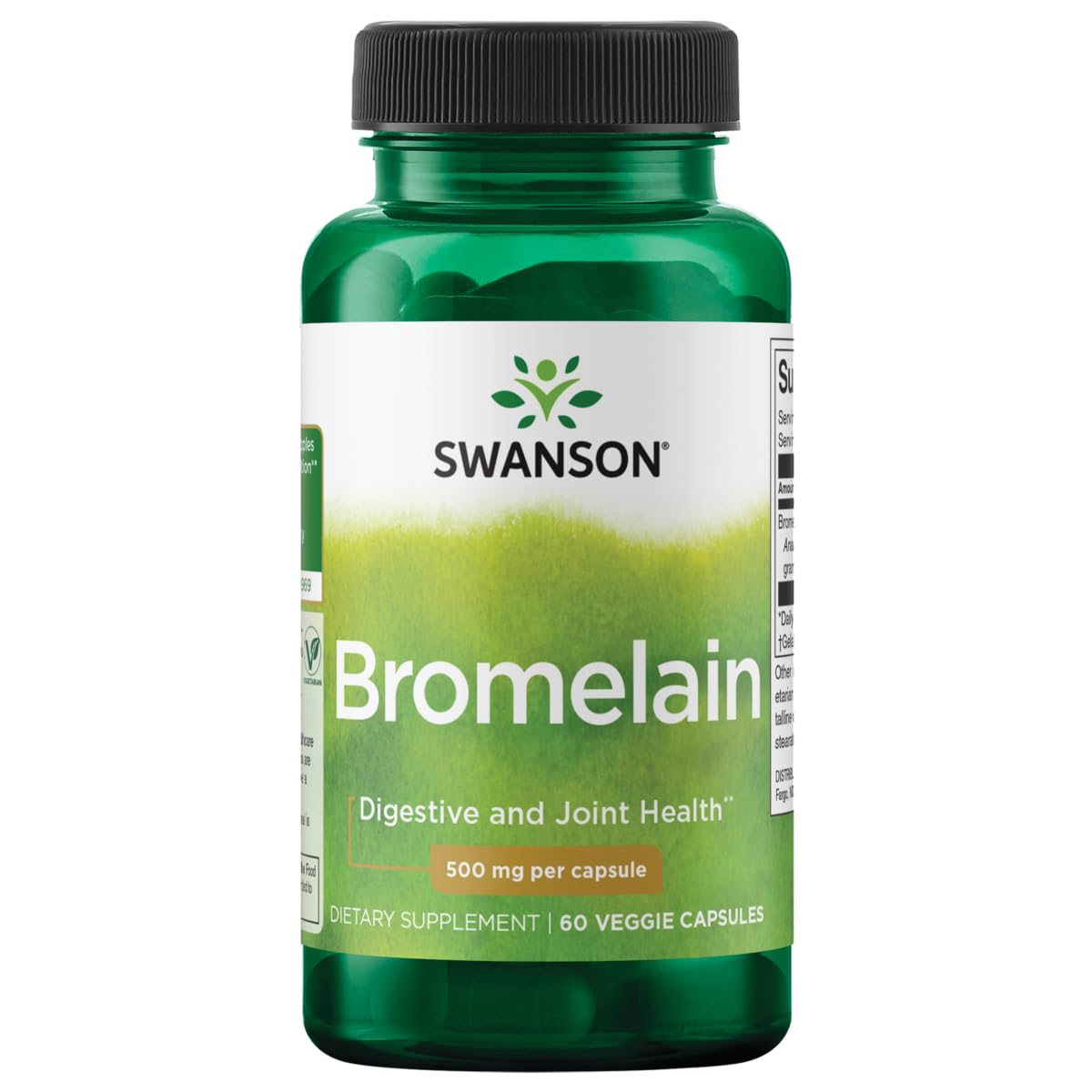 Swanson Bromelain 1200 GDU – 500 mg per capsule, 60 vegetarian capsules