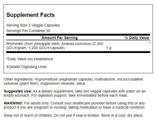 Pineapple-derived bromelain enzyme supporting digestion and joint comfort
