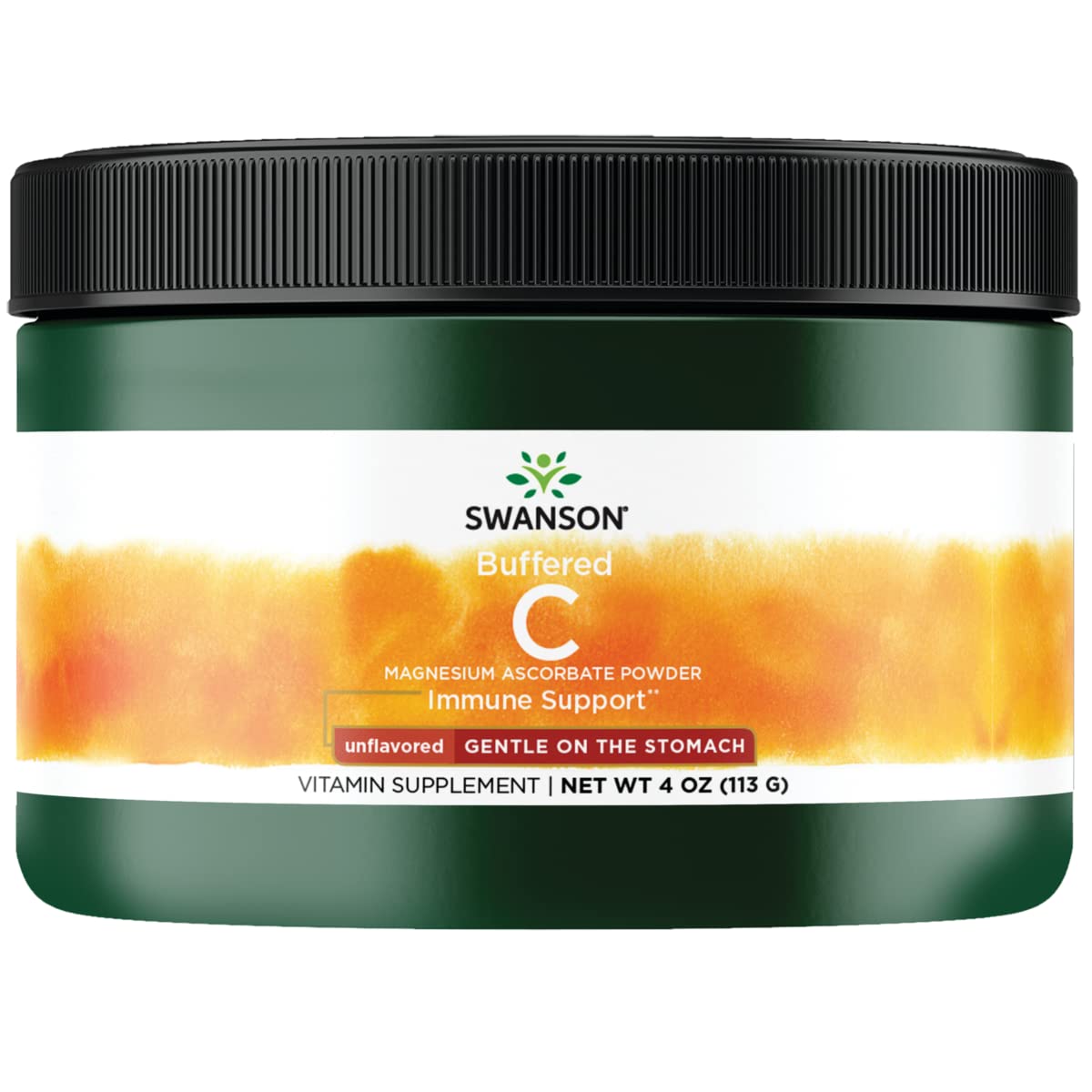 Swanson Buffered C-Mag Ascorbate Unfl 4oz bottle front label